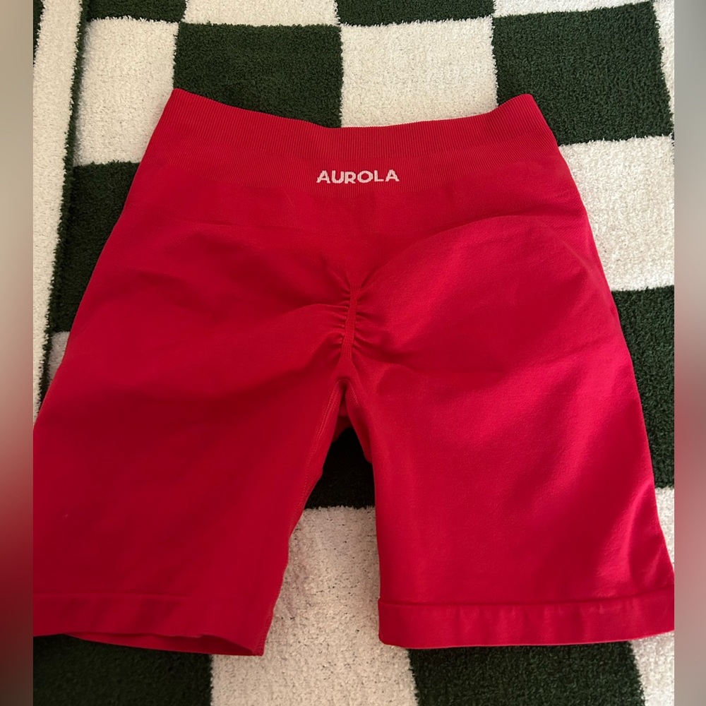 Hot pink workout shorts